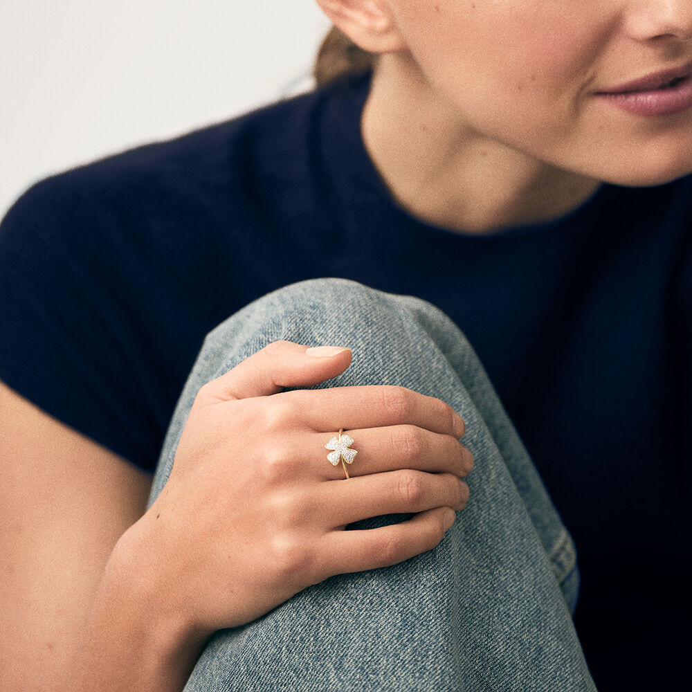 Bague fine FELICIA - Dor&eacute; / Argent&eacute; - Bagues avec pierre  | Agatha