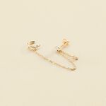 Piercing ear cuff AMAS - Cristal / Doré - Piercings  | Agatha