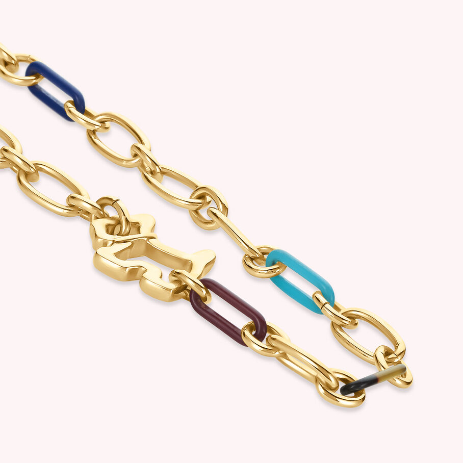 Collier mi-long CHIEN - Multicolore / Doré - Colliers  | Agatha