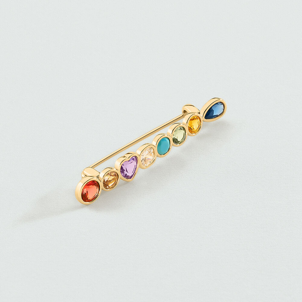 Broche CANDY - Multicolore / Doré - Accessoires bijoux  | Agatha