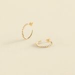 Créoles BELOVED - Cristal / Doré - Boucles d'oreilles  | Agatha