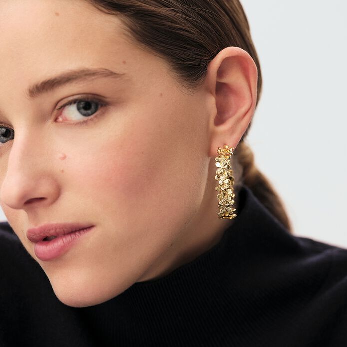 Créoles GOLDEN - Doré - Boucles d'oreilles  | Agatha