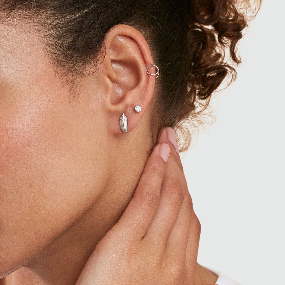 Piercing puce PLUMITA - Argent&eacute; - Argent v&eacute;ritable  | Agatha