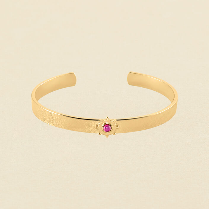 Jonc BAIA - Fuchsia / Doré - Bracelets  | Agatha