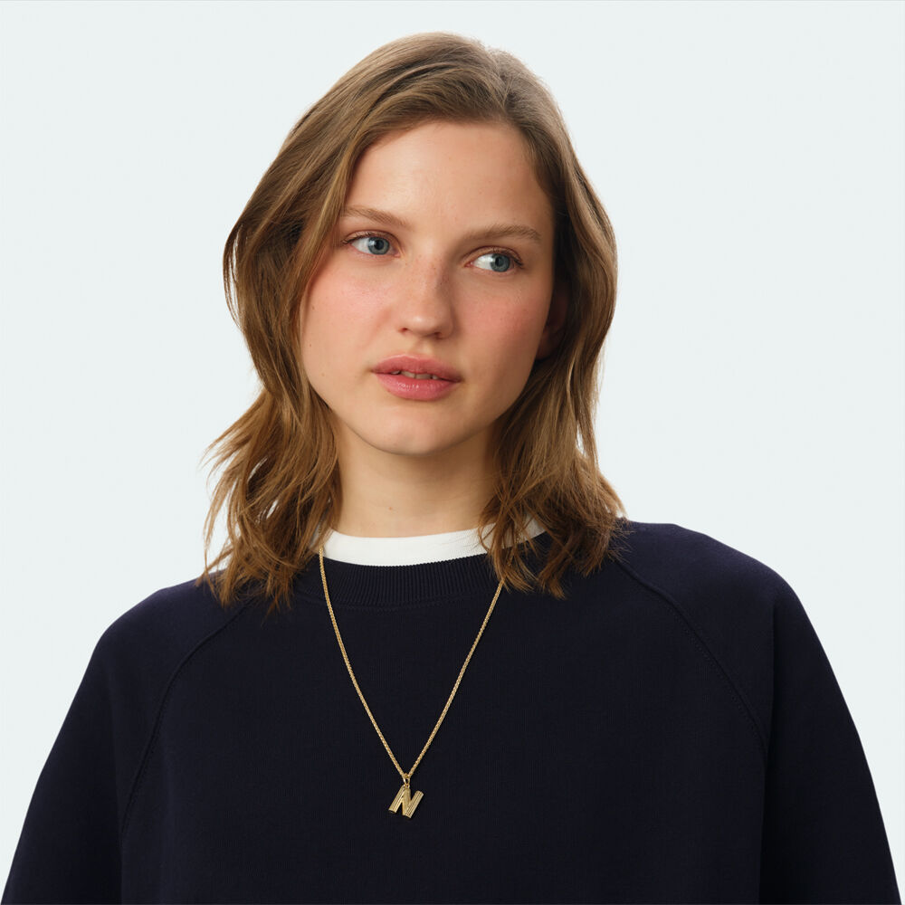 Pendentif LETTRE D - Dor&eacute; - Bijoux  | Agatha