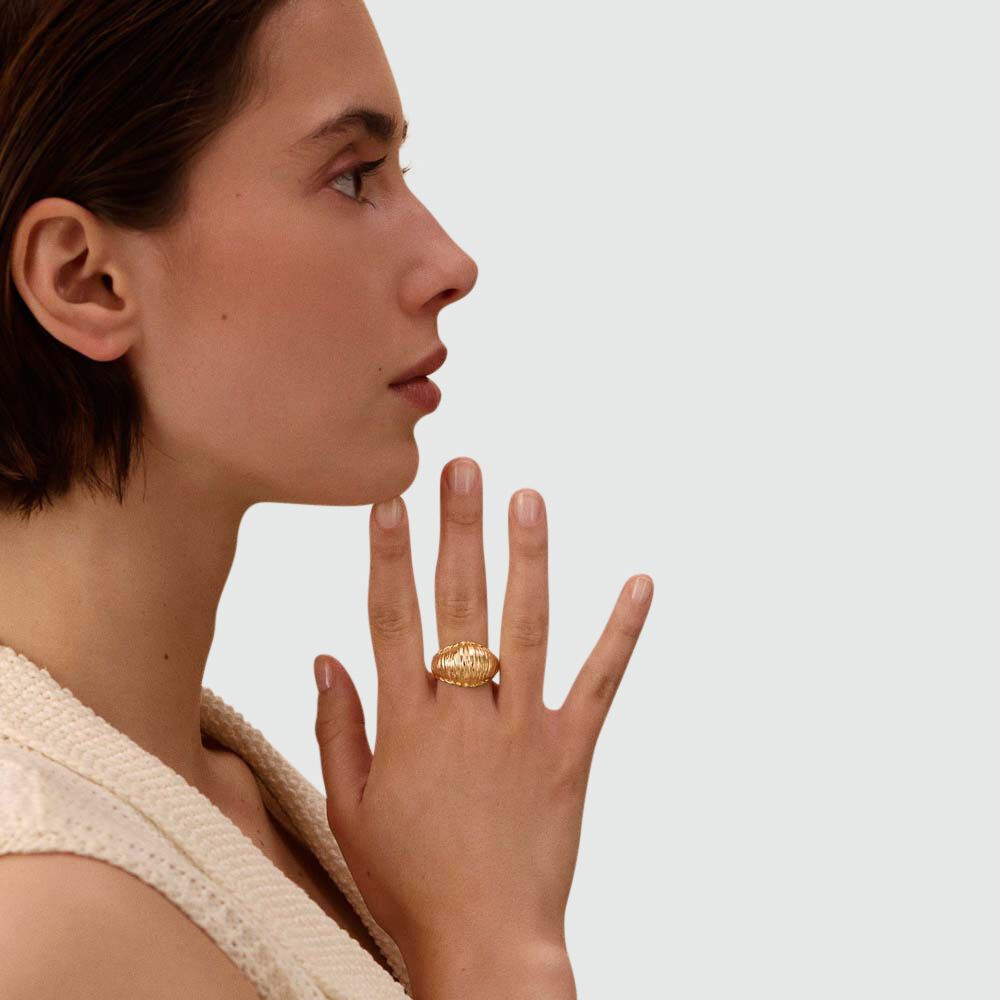 Bague ajustable TRESSE - Doré - Bagues ajustables  | Agatha