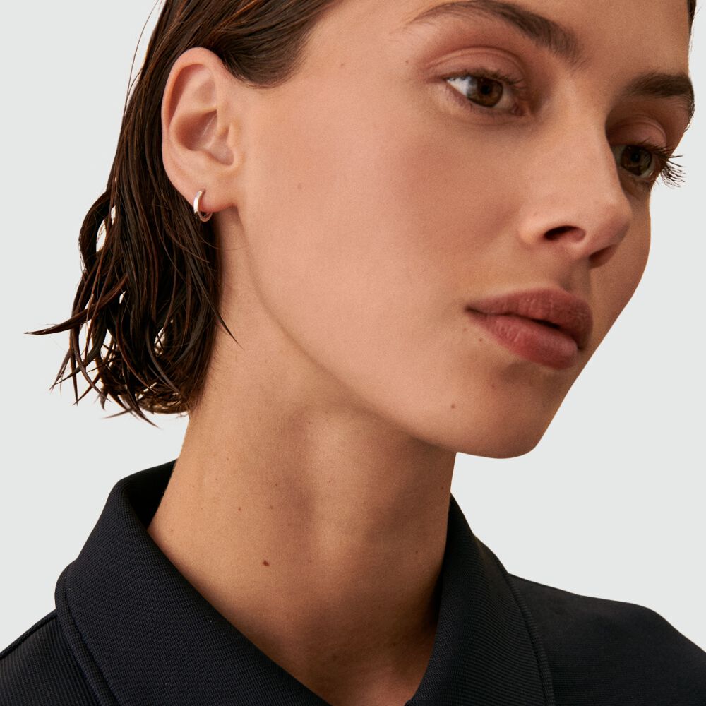 Piercing créole CRIOLLA - Argenté - Bijoux sans pierre  | Agatha