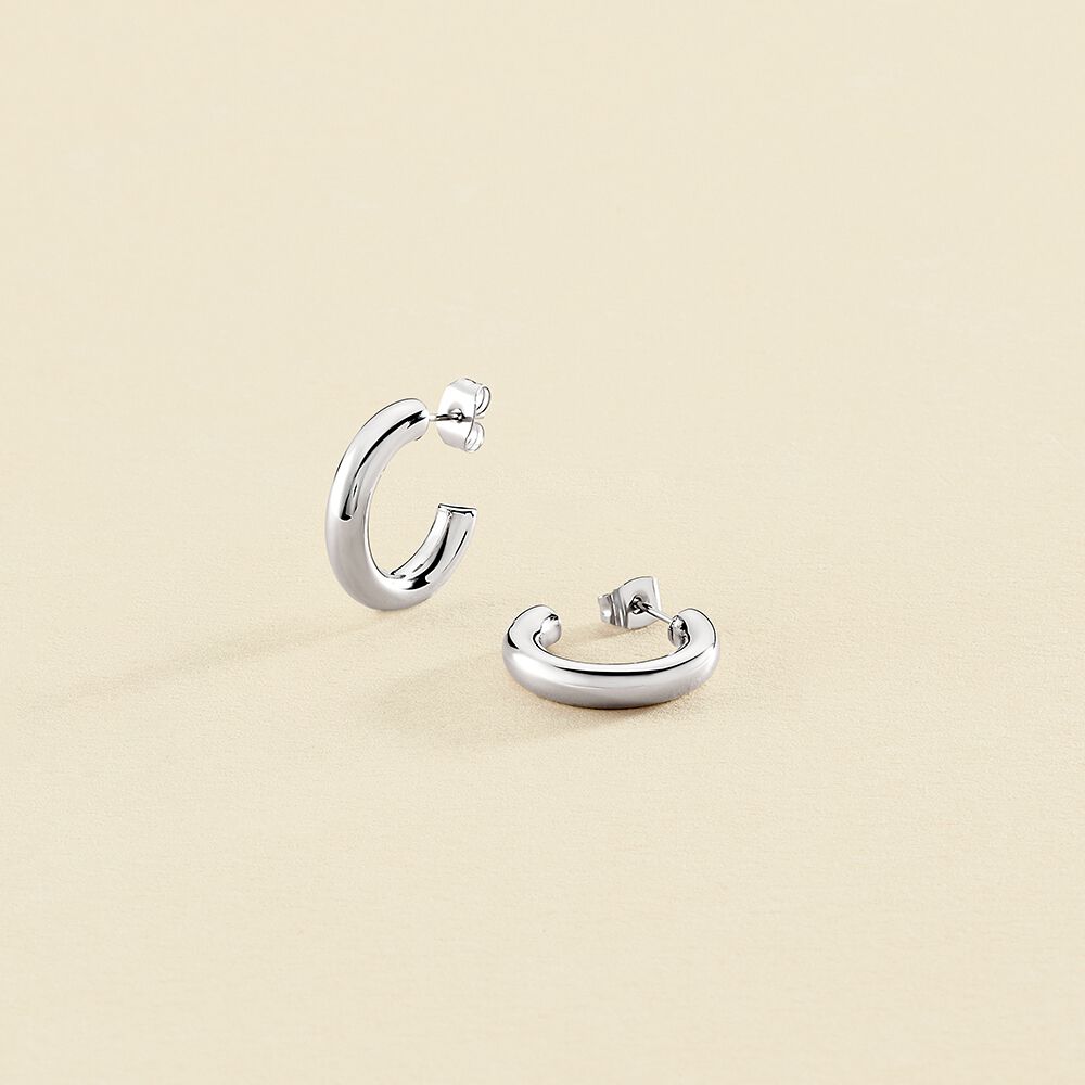 Créoles GIPSY - Argenté - Boucles d'oreilles  | Agatha