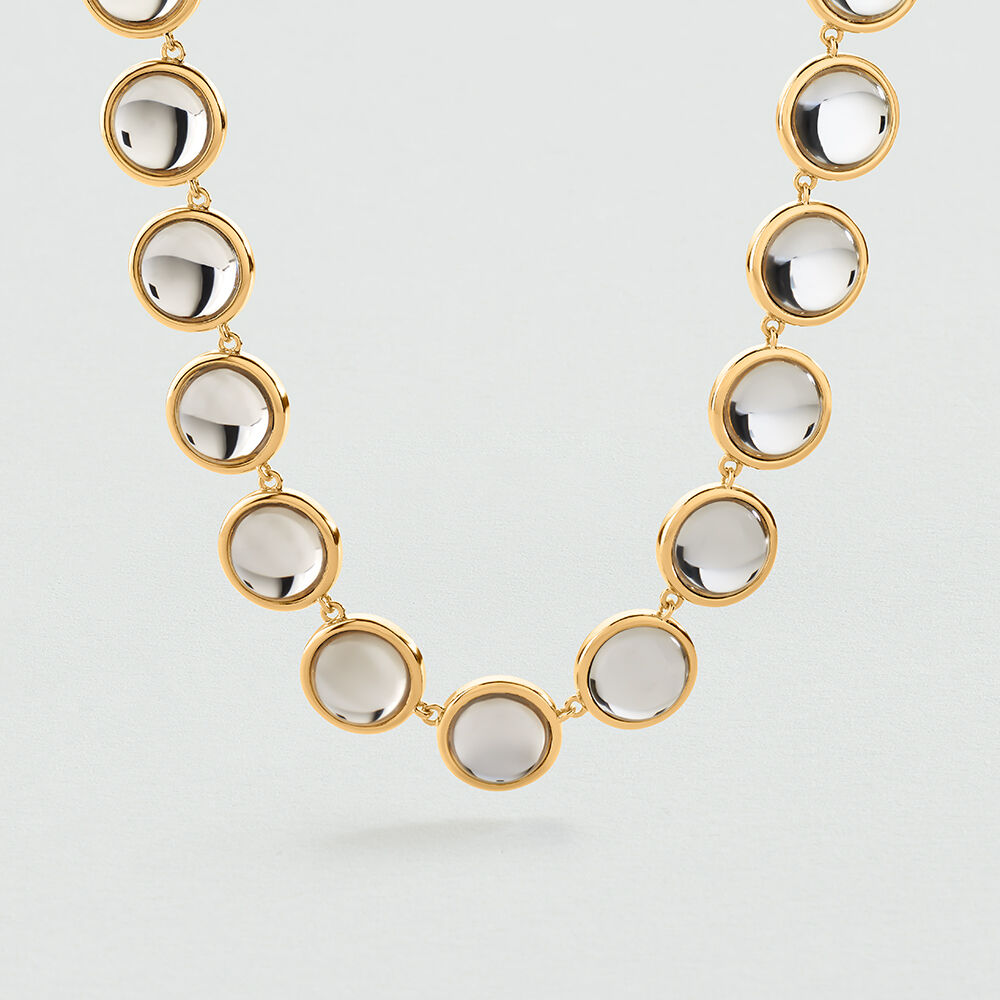 Collier mi-long CABOCHON BATIGNOLLES - Cristal / Dor&eacute; - Colliers mi-long  | Agatha