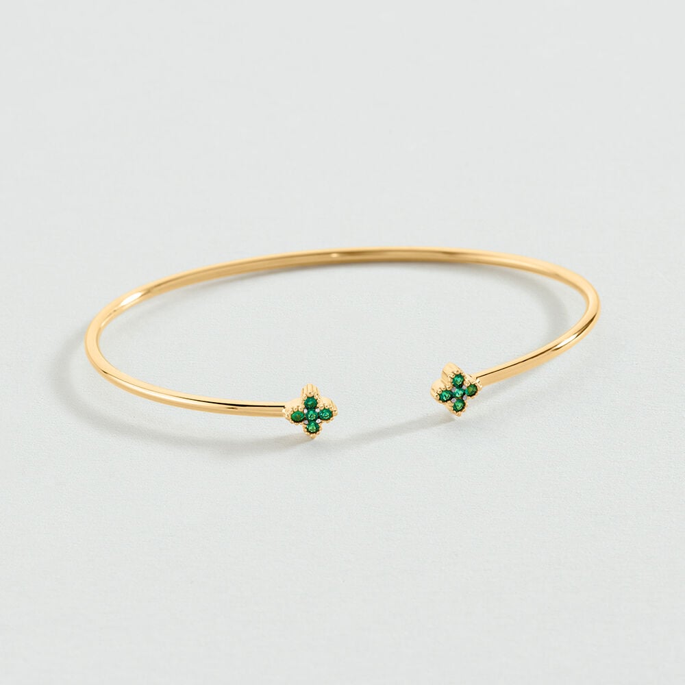 Jonc BELOVED - Vert / Dor&eacute; - Joncs  | Agatha