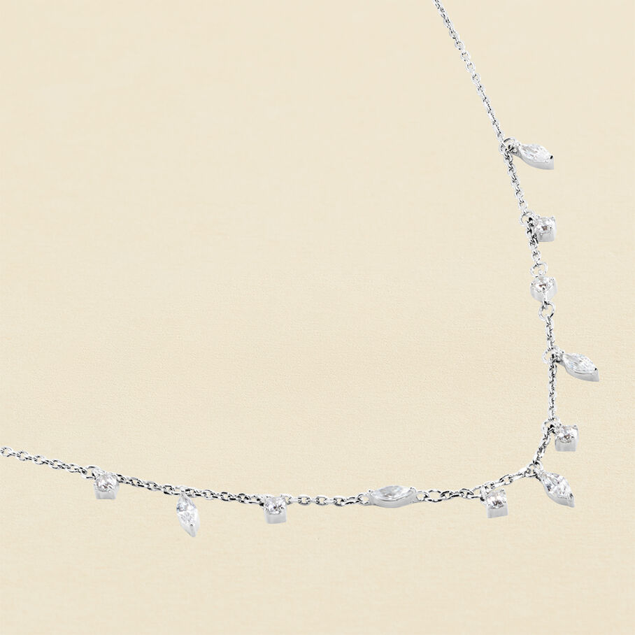 Collier ras du cou PLEIADES - Cristal / Argenté
