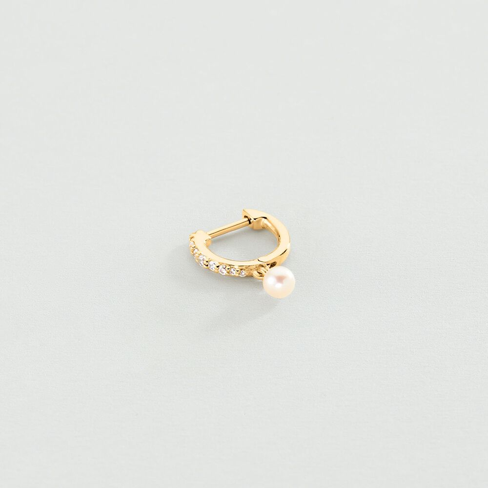 Piercing créole PRECIEUX - Perle / Doré - Piercings  | Agatha