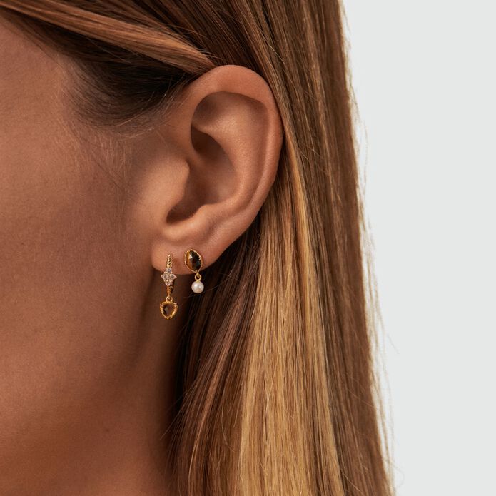 Piercing puce PRECIEUX - Oeil de tigre - Piercings  | Agatha