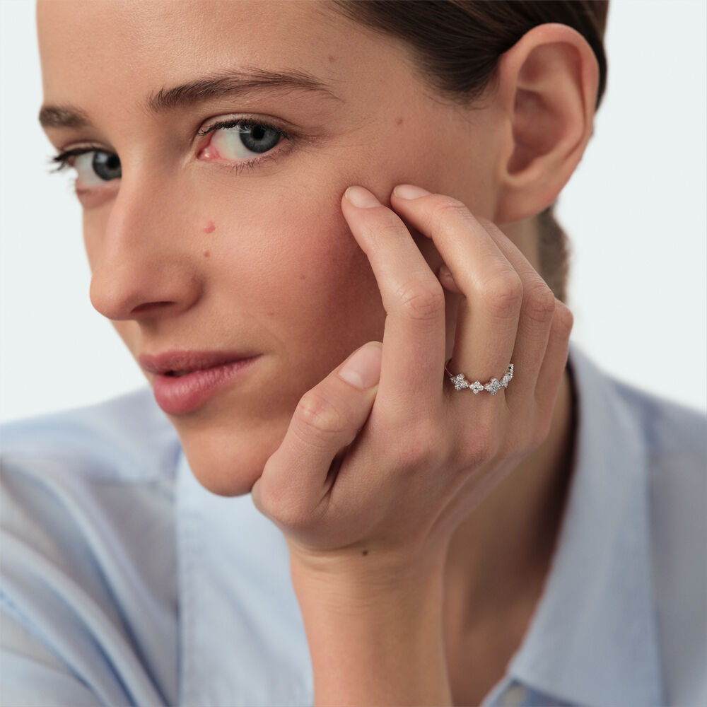 Bague fine BELOVED - Cristal / Argent&eacute; - Bagues fines  | Agatha