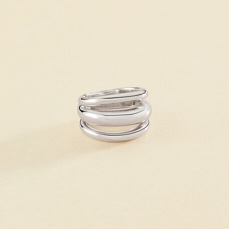 Bague large TRIJONC - Argenté - Bagues  | Agatha