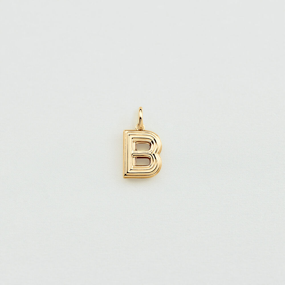 Pendentif LETTRE B - Dor&eacute; - Bijoux  | Agatha