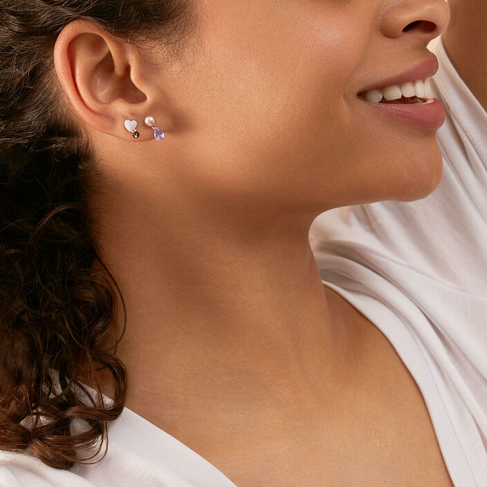 Piercing puce MIX& MATCH - Violet - Piercings  | Agatha