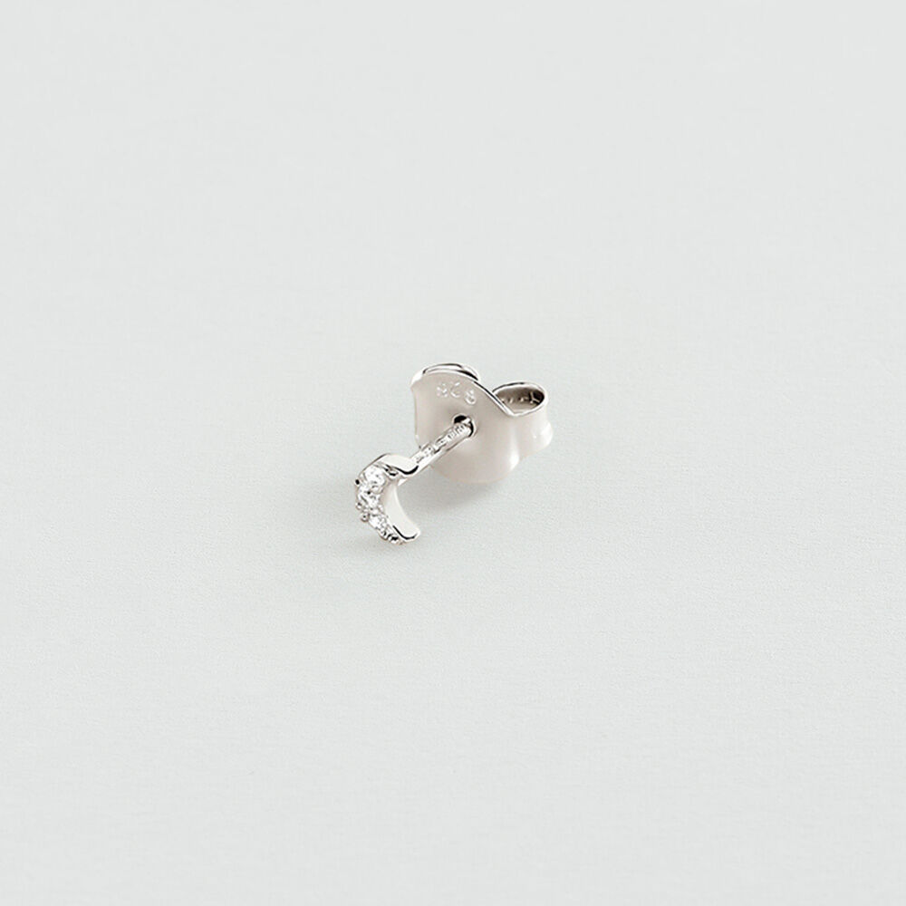 Boucles d'oreilles puces LUNE MIX & MATCH - Cristal / Argent&eacute; - Boucles d'oreilles puces  | Agatha