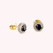 Boucles d'oreilles puces IMPERIAL - Noir / Doré - Boucles d'oreilles puces  | Agatha