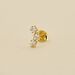 Piercing puce SHINE - Cristal / Doré - Piercings  | Agatha