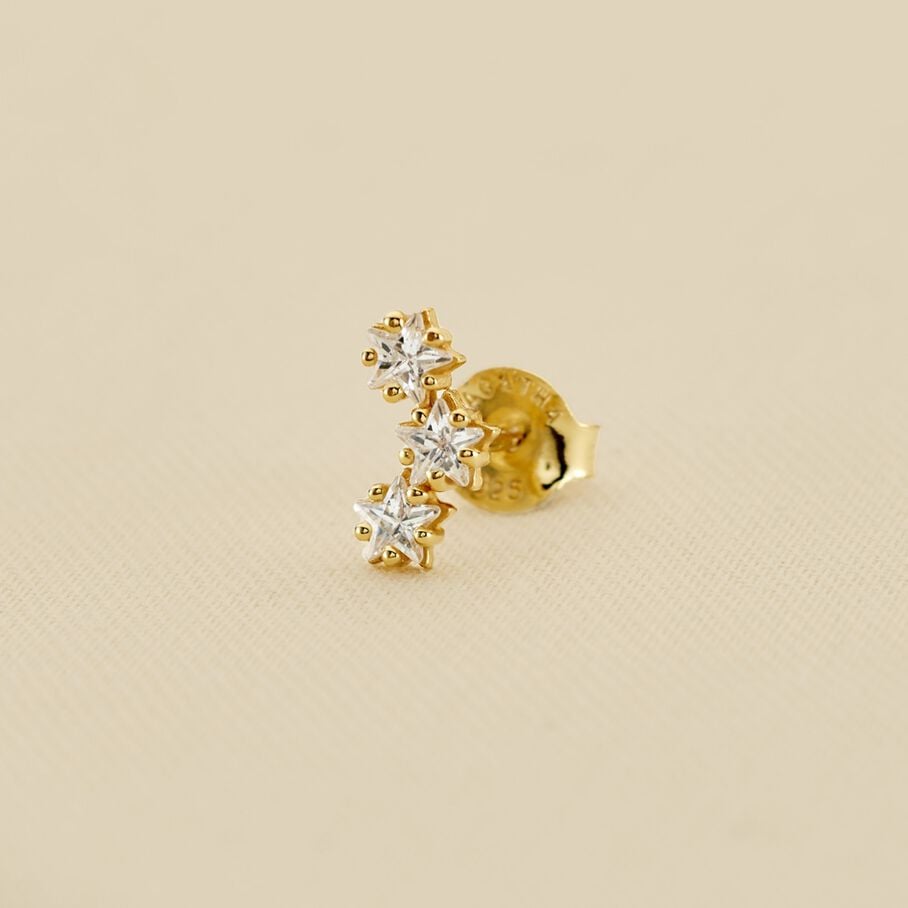 Piercing puce SHINE - Cristal / Doré - Piercings  | Agatha