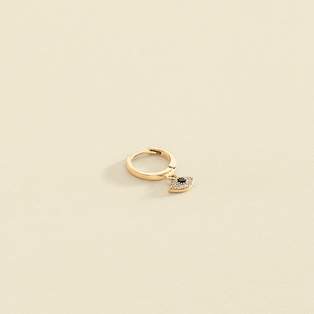 Piercing créole NAZAR - Cristal / Doré - Piercings  | Agatha