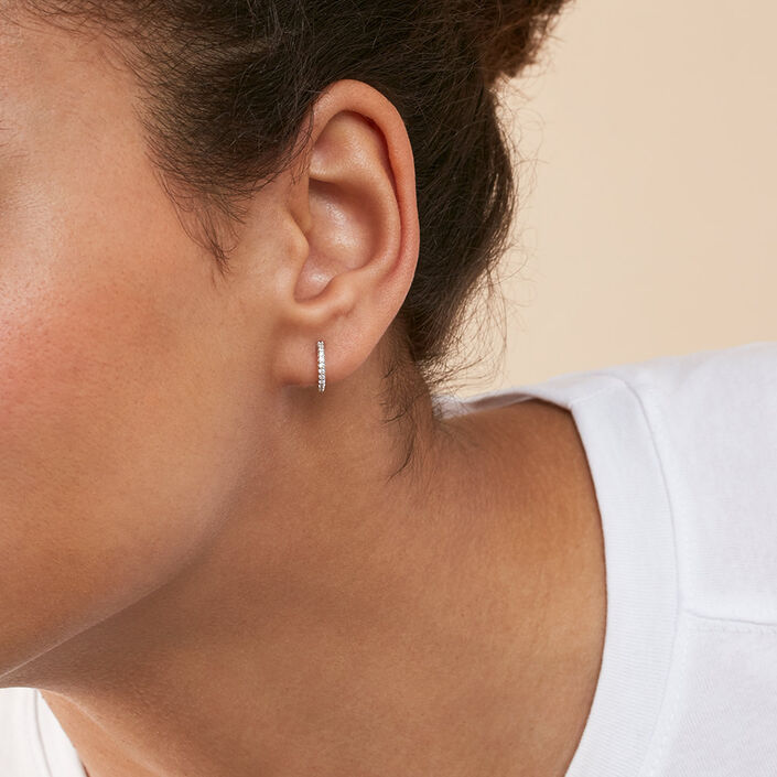 Créoles MULTI - Cristal / Argenté - Boucles d'oreilles  | Agatha