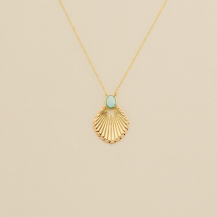 Collier mi-long ARLEQUIN - Amazonite - Colliers  | Agatha