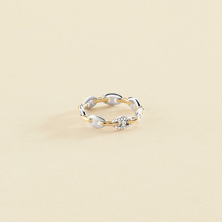 Bague fine ETREINTE - Argenté / Doré - Bagues  | Agatha