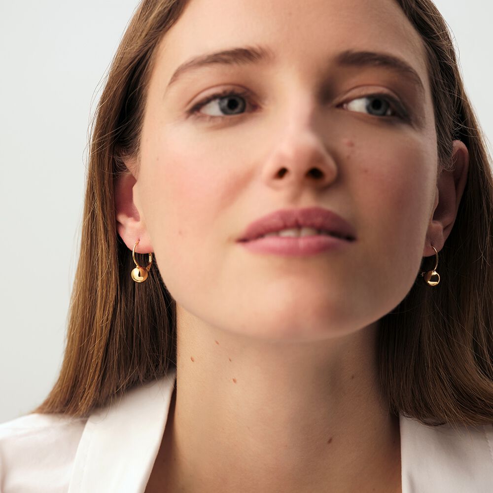 Boucles d'oreilles pendantes BOUL - Doré - Boucles d'oreilles boule  | Agatha