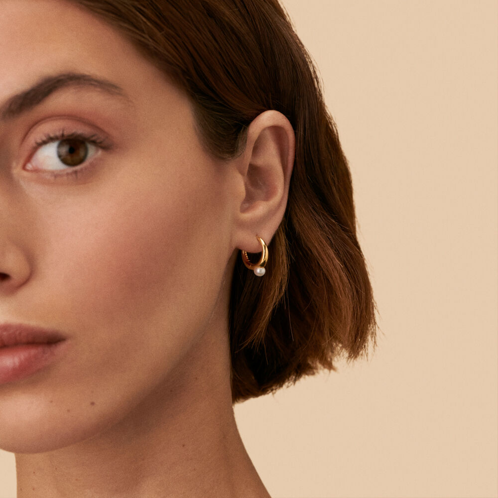 Piercing créole LISA - Perle / Doré - Piercings  | Agatha