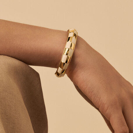 Jonc BRIGITTE - Ivoire / Doré - Bracelets  | Agatha