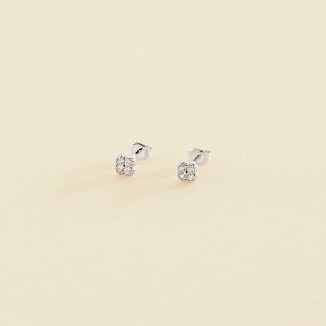 Boucles d'oreilles puces BELOVED - Cristal / Argenté - Boucles d'oreilles puces  | Agatha