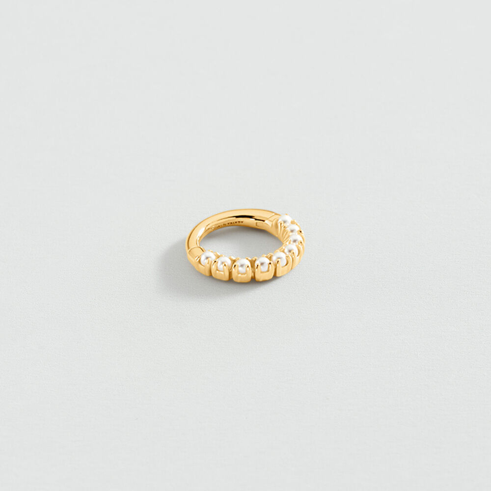 Piercing cr&eacute;ole MIX & MATCH - Perle / Dor&eacute; - Boucles d'oreilles  | Agatha