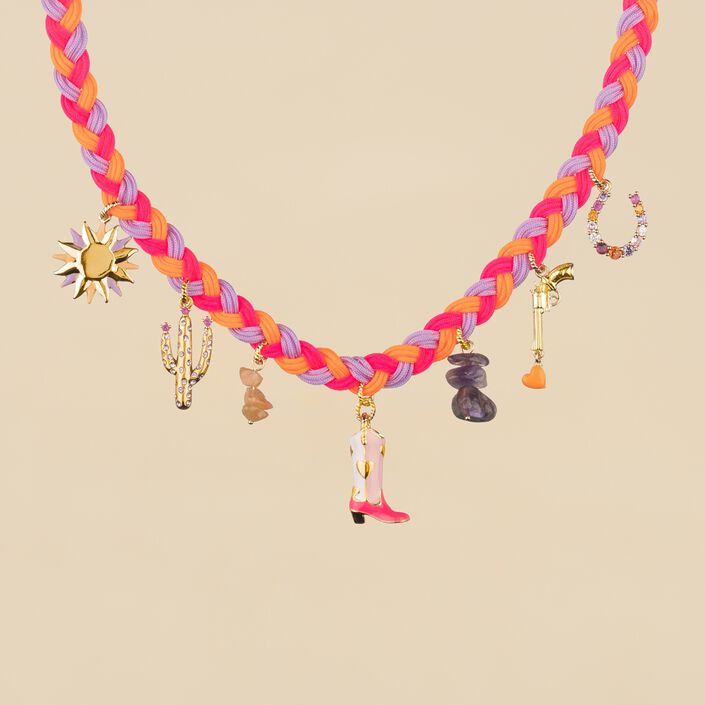 Collier ras du cou RODEO - Multicolore / Doré - Colliers  | Agatha