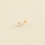 Piercing puce TRIOFLOR - Cristal / Doré - Piercings  | Agatha