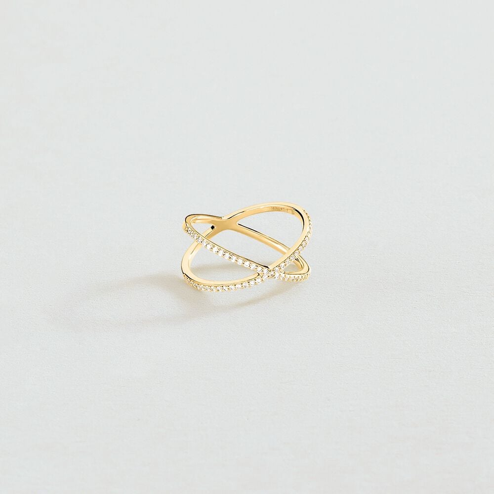Bague fine BARSHINE - Cristal / Doré - Bagues avec pierre  | Agatha