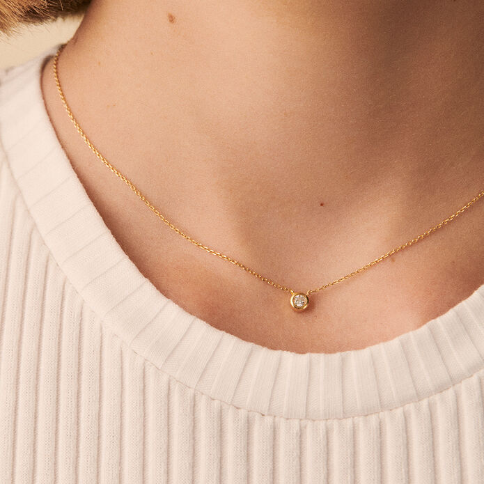 Collier ras du cou BRILLANT - Cristal / Doré - Colliers  | Agatha