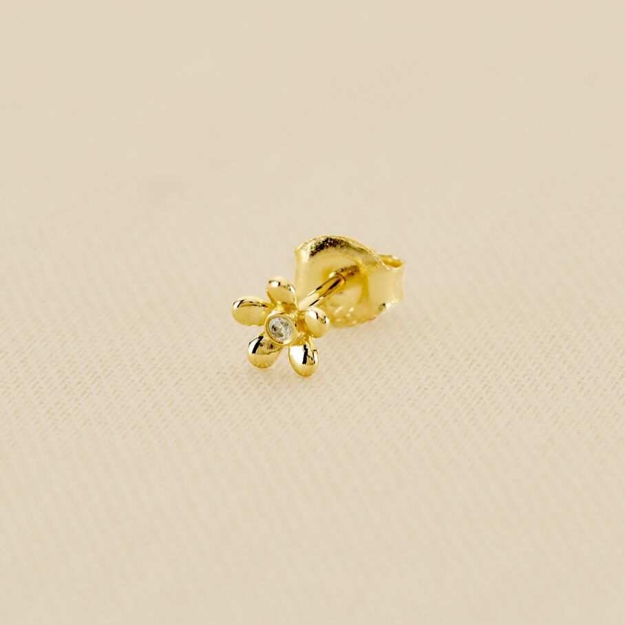 Piercing puce BLOOMY - Cristal / Doré - Piercings  | Agatha
