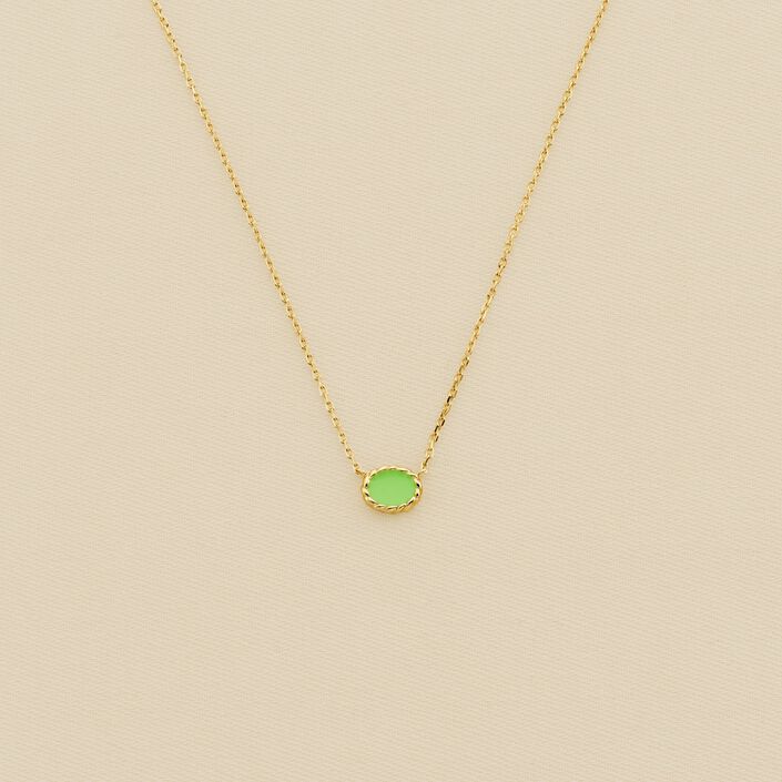 Collier ras du cou ATMA - Onyx/ vert - Colliers  | Agatha