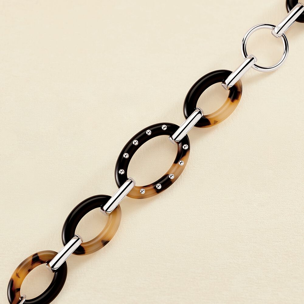 Bracelet souple ARIA - Ecaille / Noir - Bracelets fantaisie  | Agatha