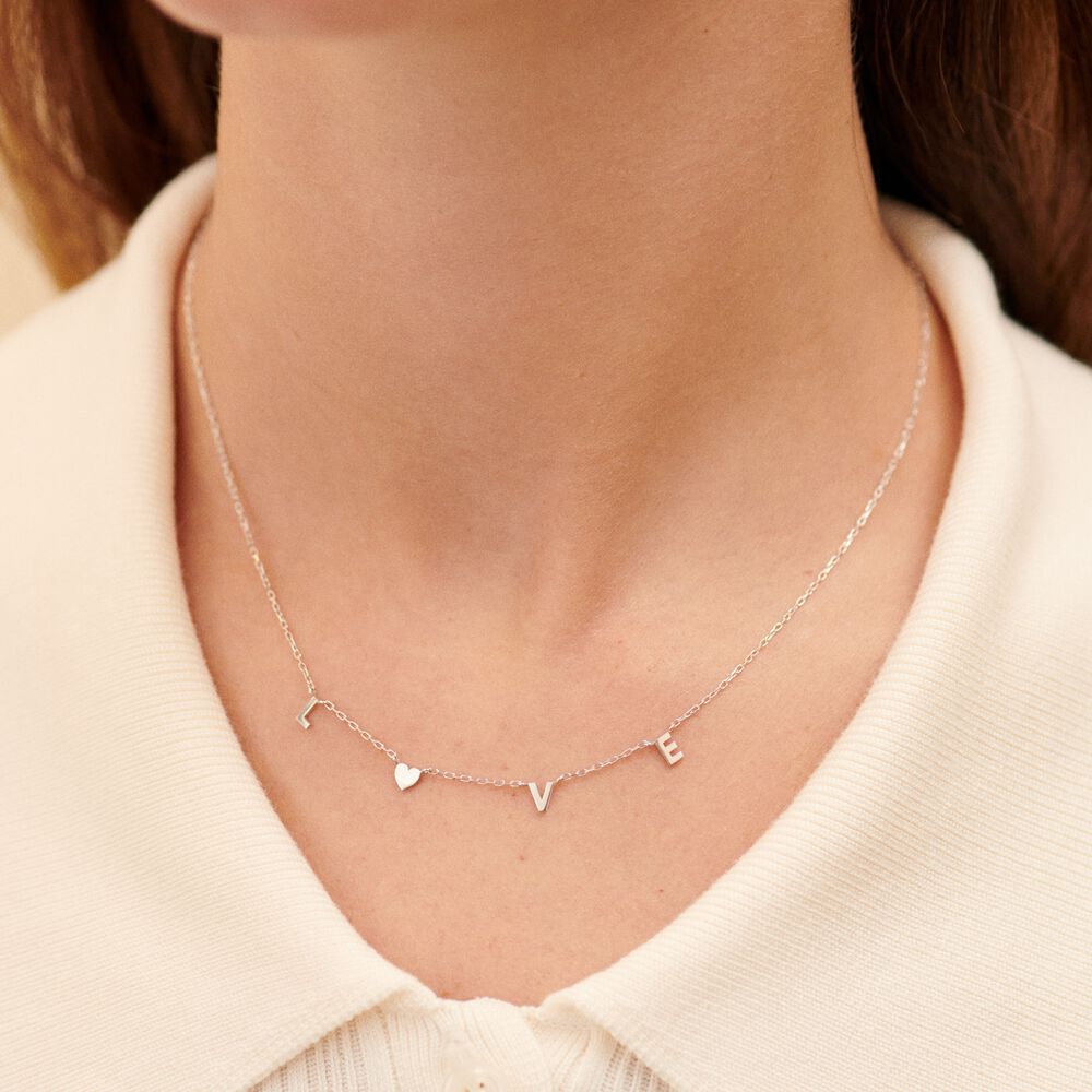 Collier ras du cou WITH LOVE - Argent&eacute; - Colliers fantaisie  | Agatha