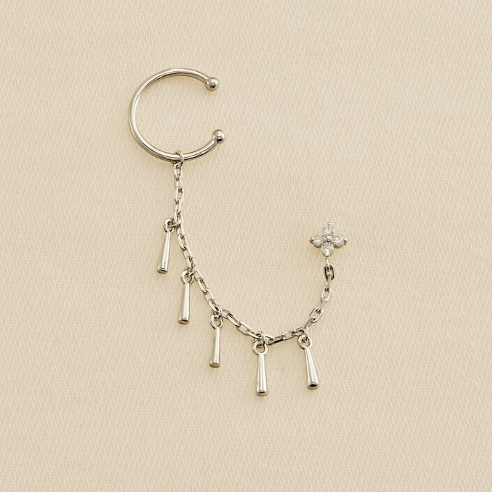 Piercing ear cuff MIX & MATCH - Cristal / Argenté - Piercings  | Agatha