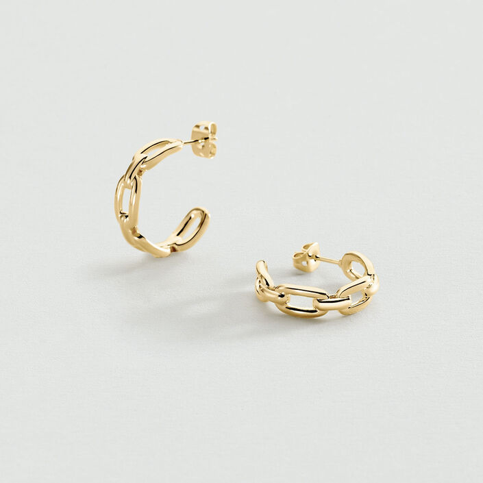 Créoles CHAIN - Doré - Boucles d'oreilles  | Agatha