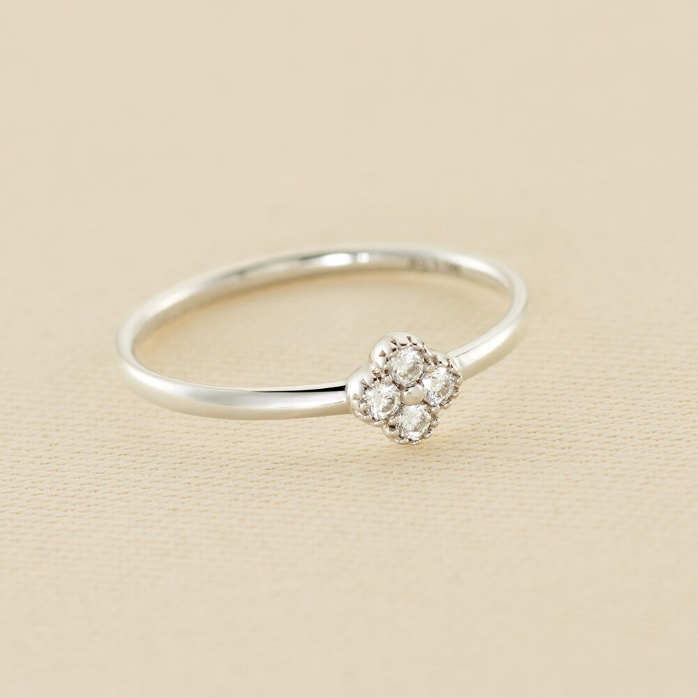 Bague fine BELOVED - Cristal / Argent&eacute; - Bagues fantaisie  | Agatha