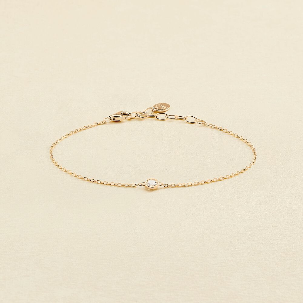 Bracelet souple BRILLANT - Cristal / Doré - Bracelets  | Agatha