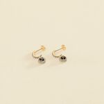 Créoles IMPERIAL - Noir / Doré - Boucles d'oreilles  | Agatha