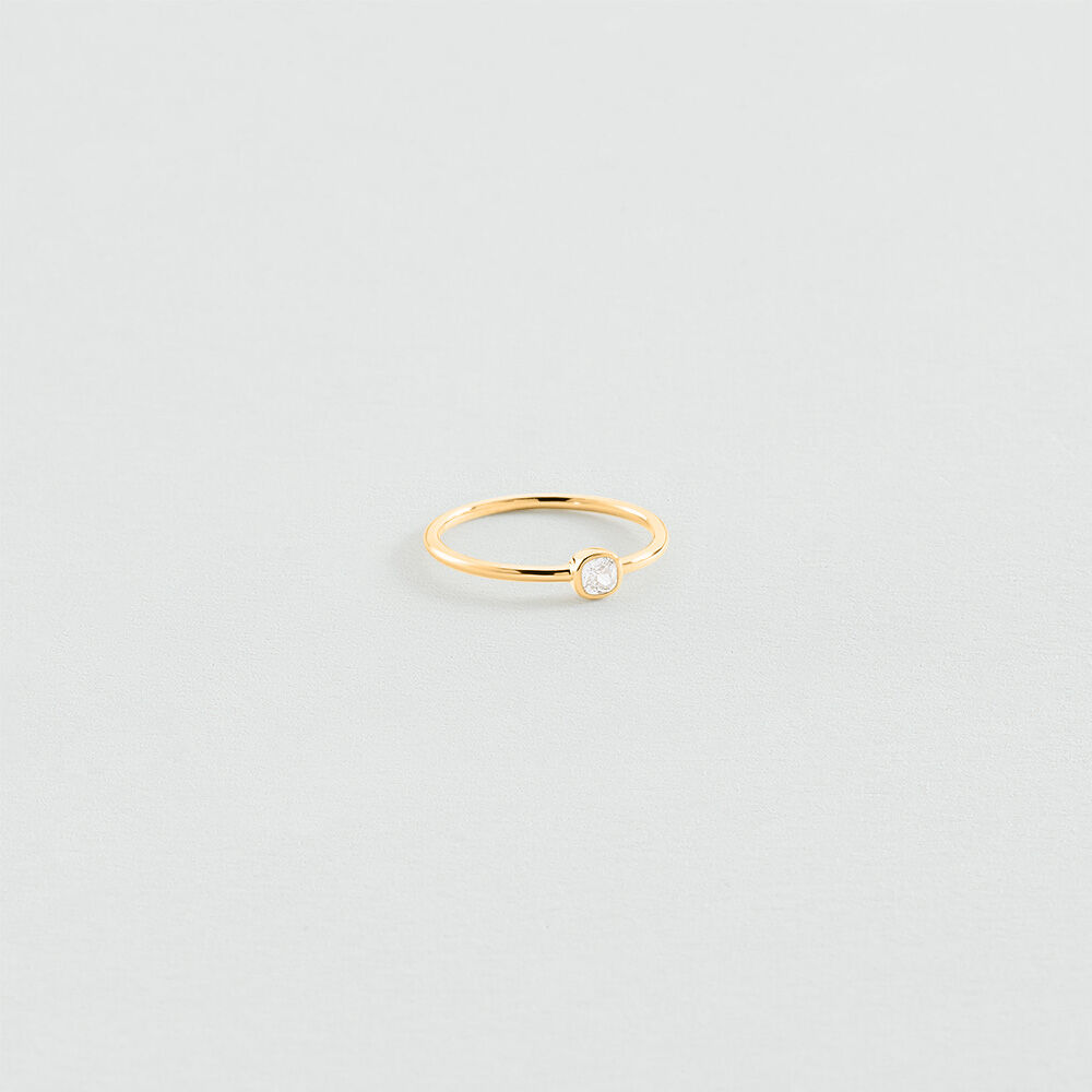 Bague fine COUSSIN CANDY - Cristal / Dor&eacute; - Bagues fines  | Agatha