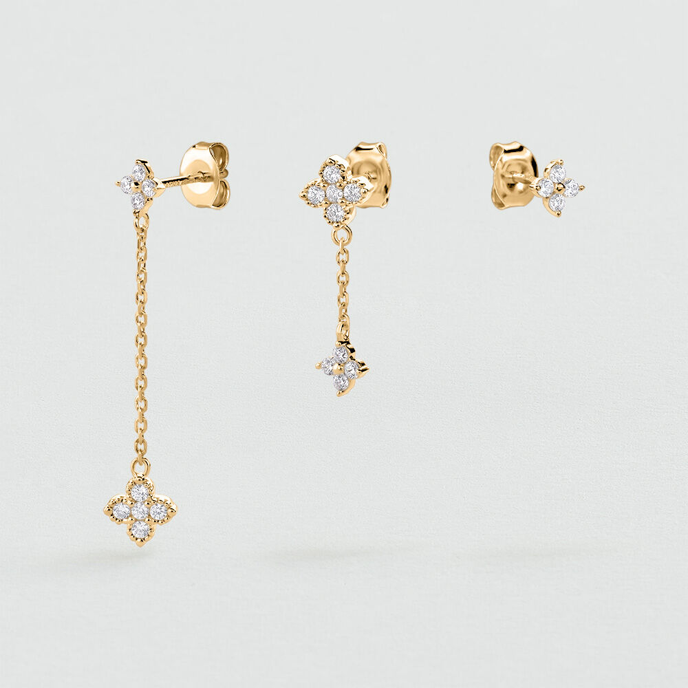 Set de boucles d'oreilles BELOVED MIX & MATCH - Cristal / Dor&eacute; - Boucles d'oreilles puces  | Agatha