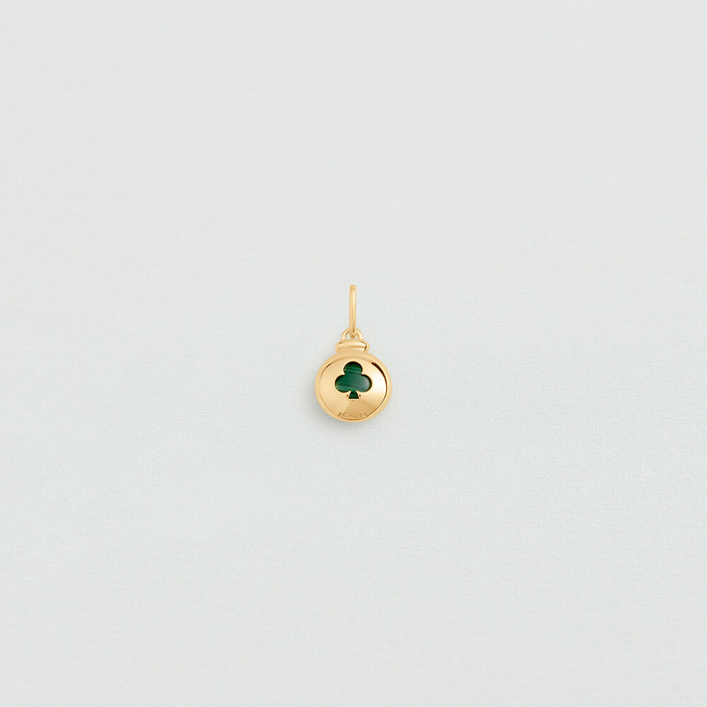 Pendentif TR&Egrave;FLE - Vert / Dor&eacute;
